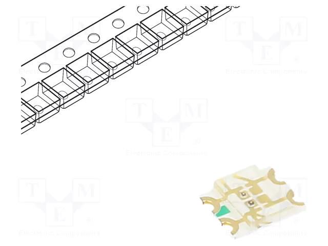 LED; yellow-green/orange; SMD; 1206; 3.2x2.7x0.7mm; 140°; 20mA REFOND RF-P3S155TS-B53