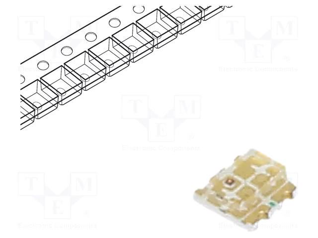 LED; green/blue/orange; SMD; 0606; 1.6x1.6x0.7mm; 140°; 20mA REFOND RF-W3S198TS-A12