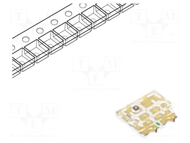 LED; green/blue/yellow; SMD; 0606; 3÷3.4/3÷3.4/1.8÷2.4VDC; 140° REFOND RF-W3S198TS-A37