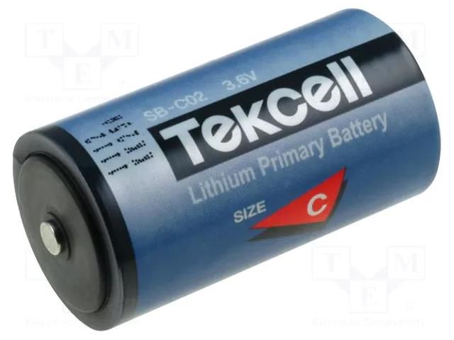 Battery: lithium; C; 3.6V; 8500mAh; non-rechargeable; Ø25.6x49.5mm TEKCELL BAT-ER26500