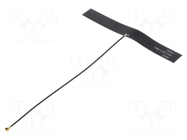 Antenna; 2G,3G,4G,GSM,LTE; 3dBi; linear; for ribbon cable; U.FL MOLEX 1052630002