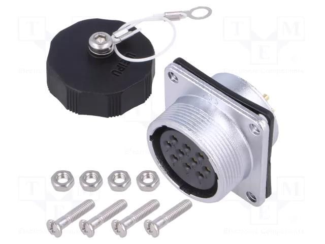 Connector: circular; socket; female; PIN: 10; WS; 500V; size 24 WEIPU WS24K10ZZ