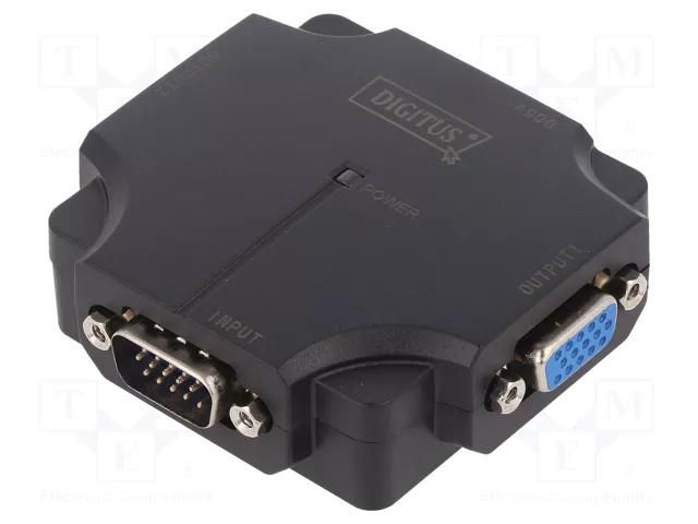 Device: VGA splitter; Kit: splitter; Input: D-Sub 15pin HD  plug DIGITUS DS-41120-1