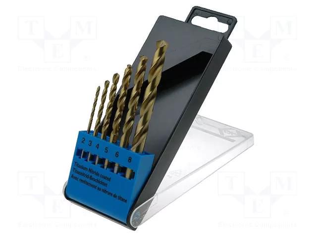 Drill set; for metal; high speed steel; metal; 6pcs. C.K CK-3293
