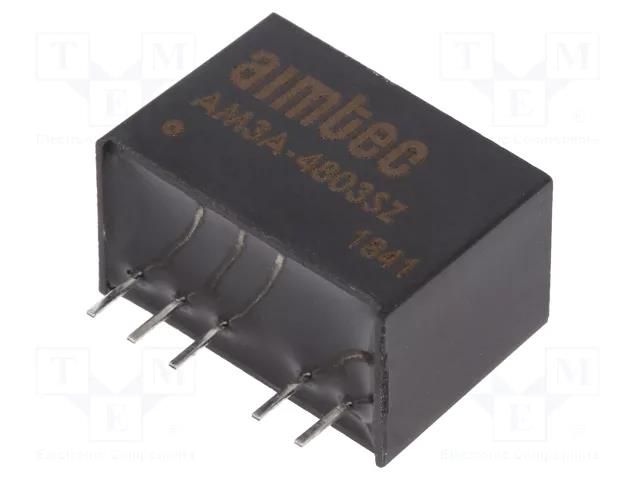 Converter: DC/DC; 3W; Uin: 18÷75VDC; Uout: 3.3VDC; Iout: 700mA; SIP6 AIMTEC AM3A-4803SZ