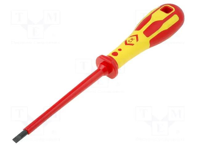 Screwdriver; insulated; slot; 5,5x1,0mm; Blade length: 125mm C.K CK-49044/5.5