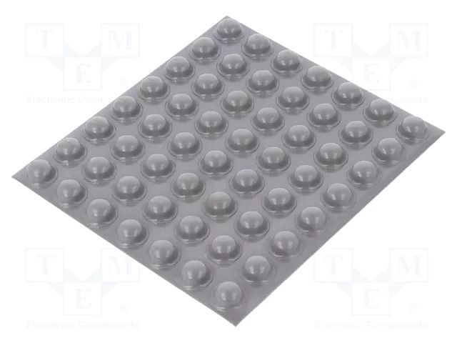 Self-adhesive foot; H: 5.1mm; grey; polyurethane; Dim: Ø11.2mm 3M SJ5003/GY
