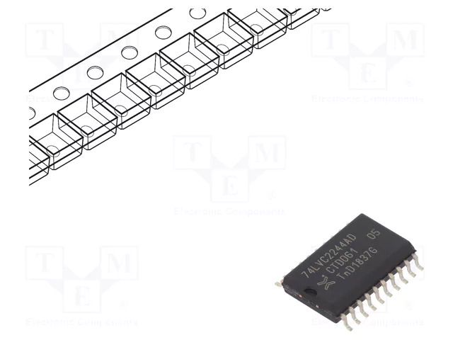 IC: digital; buffer,non-inverting,line driver; Ch: 8; CMOS,TTL NEXPERIA 74LVC2244AD.118