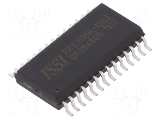 IC: SRAM memory; 256kbSRAM; 32kx8bit; 3.3V; 45ns; SOP28; parallel ISSI IS62LV256AL-45ULI