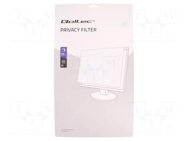 GDPR privacy filter; natural (transparent); Thk: 0.5mm; 13.3" QOLTEC QOLTEC-51067