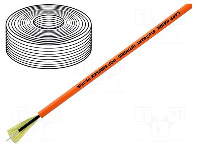 Wire: polimer optical fiber; HITRONIC® POF; Øcable: 5.5mm LAPP SIMPLEX-PE-PUR