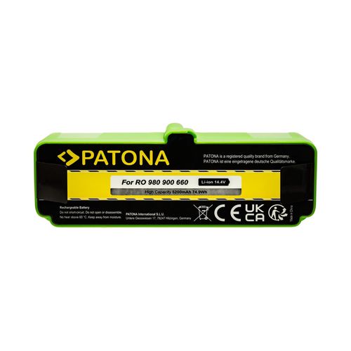 PATONA Battery for  Roomba 80501 500 510 530 532 535 540 550 780 800 Series, PATONA 6139 4055655228268