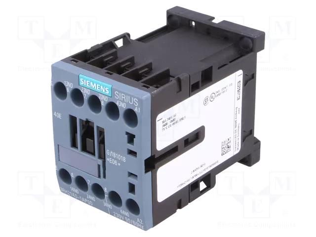 Contactor: 4-pole; NO x4; 230VAC; 10A; 3RH20; screw terminals SIEMENS 3RH2140-1AP00