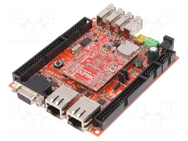 Dev.kit: TI; SoM module,base board; Comp: AM3352-SOM; Memory: DDR3 OLIMEX AM3352-SOM-EVB