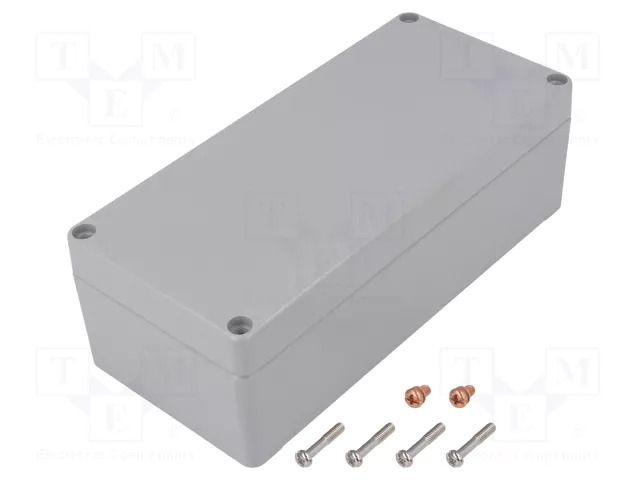 Enclosure: multipurpose; X: 80mm; Y: 175mm; Z: 57mm; aluminium; grey DELTRON ENCLOSURES DEL-490-170805A-68