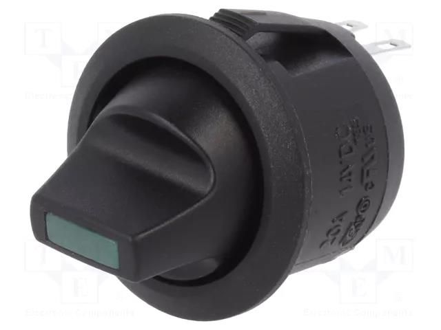 ROCKER; SPST; Pos: 2; ON-OFF; 20A/12VDC; black; LED,point; 12V; 50mΩ SCI R13112LP02BG0L3