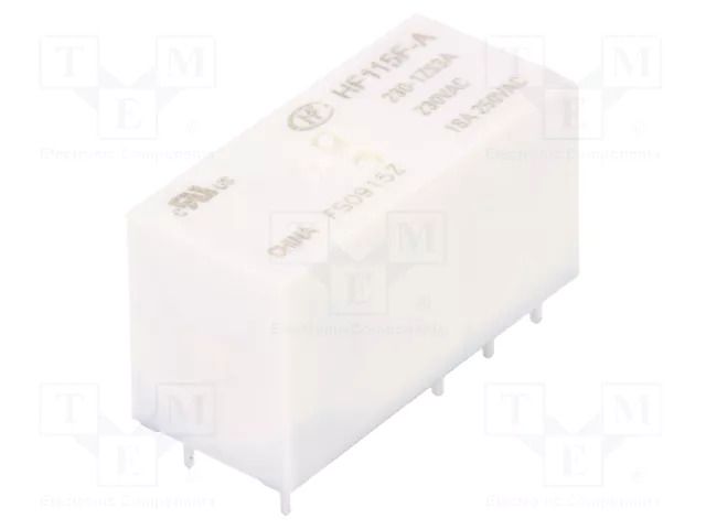 Relay: electromagnetic; SPDT; Ucoil: 230VAC; 16A; 16A/250VAC; PCB HONGFA RELAY HF115F-A/230-1ZS3A