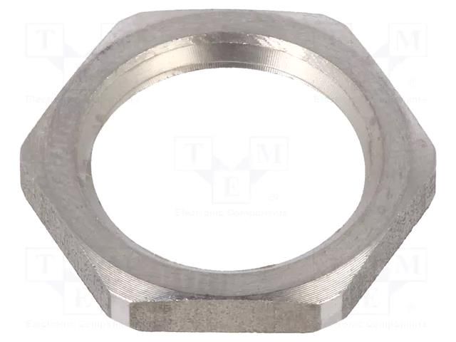 Nut; PG9; stainless steel; 22mm; Thread: PG; GM-INOX HUMMEL HUMMEL-1161090008