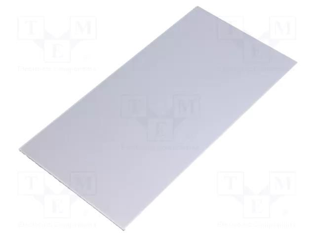 Front panel; Series: ALURAIL; natural; aluminium; X: 101.8mm BOPLA AR105-210-FP-ALU