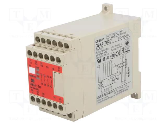 Module: safety relay; 100÷240VAC; IN: 2; for DIN rail mounting OMRON G9SA-TH301-230