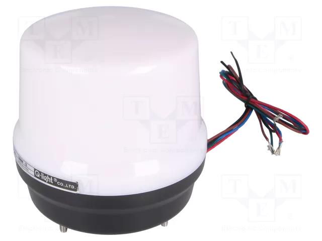 Signaller: lighting-sound; 24VDC; buzzer,continuous light; LED QLIGHT QMCL100-BZ-24