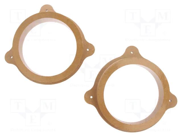 Spacer ring; MDF; 165mm; Mercedes; impregnated,varnished; 2pcs. 4CARMEDIA MDF-D.72