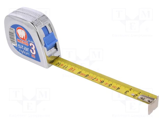 Measuring tape; L: 3m; Width: 19mm; ABS; measure MEDID MED.CL-1319-3