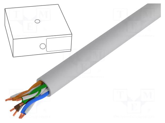 Wire; U/UTP; 6; stranded; CCA; Insulation: PVC; grey; 100m LOGILINK CPV0035
