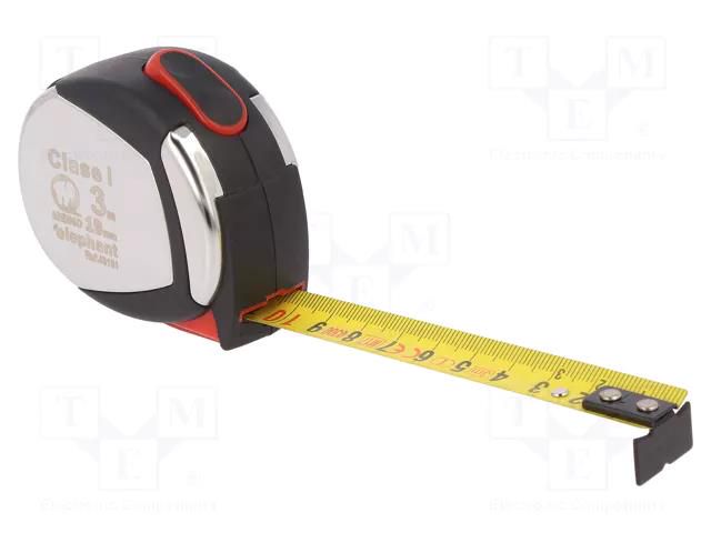 Measuring tape; L: 3m; Width: 19mm; elastolan,stainless steel MEDID MED.43191-3