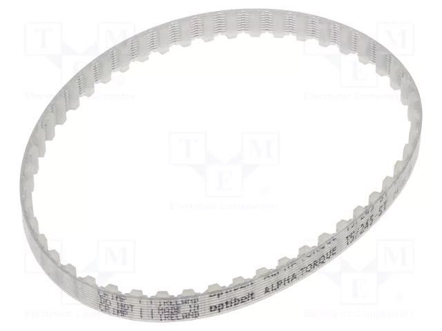 Timing belt; T5; W: 6mm; H: 2.2mm; Lw: 245mm; Tooth height: 1.2mm OPTIBELT T5-245-6-77ZA
