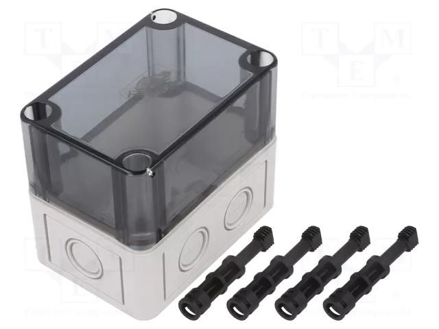 Enclosure: multipurpose; X: 65mm; Y: 94mm; Z: 81mm; TK PC; grey; IP66 SPELSBERG TK-PC-97-8-TM