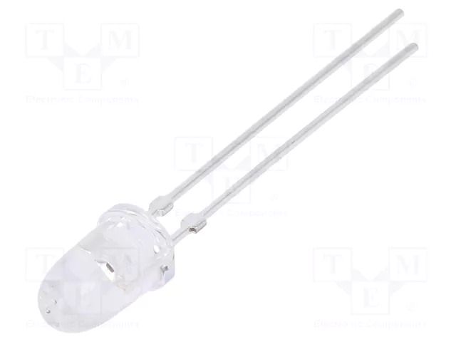 LED; red; 5mm; 1000÷2500mcd; 4°; Front: convex; 1.8÷2.2VDC VISHAY TLDR5800