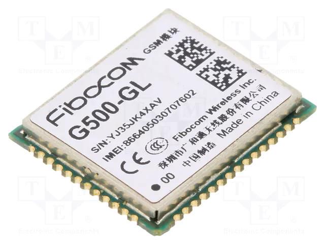 Module: GPRS/GNSS; Down: 85.6kbps; 2G; LCC68; GPRS; 18.7x16x2.3mm FIBOCOM G500-GL-00