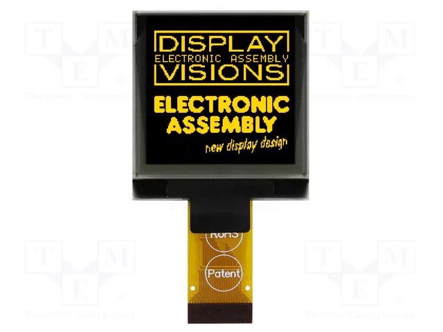 Display: OLED; graphical; 1.5"; 128x128; Dim: 33.8x36.5x2.05mm DISPLAY VISIONS EAW128128-XALG