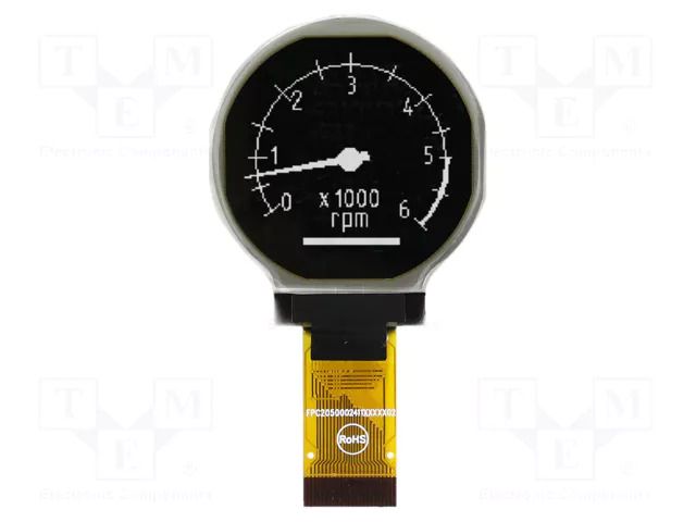 Display: OLED; graphical; 1.2"; 128x128; Dim: 36.98x41.23x2.05mm DISPLAY VISIONS EAW128128-XRLW