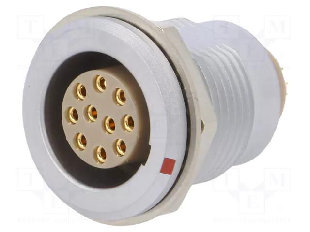 Connector: circular; 2B; socket; female; PIN: 10; soldering; 8A; IP50 LEMO EGG.2B.310.CLL