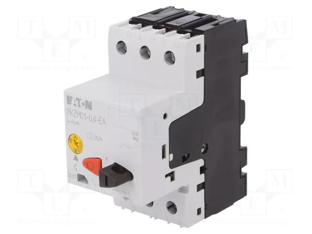 Motor breaker; 0.09kW; 220÷690VAC; for DIN rail mounting; IP20 EATON ELECTRIC PKZM01-0.4-EA