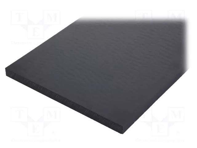 Sheet; Dim: 300x500mm; Thk: 10mm; black; 0.15m2 MITSUBISHI CHEMICAL ADV. MATERIALS 21001194B010030005