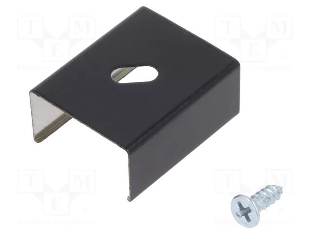 Holder U4; black; 2pcs; stainless steel; Kit: holder x2,screw x2 TOPMET TOP-F1970002