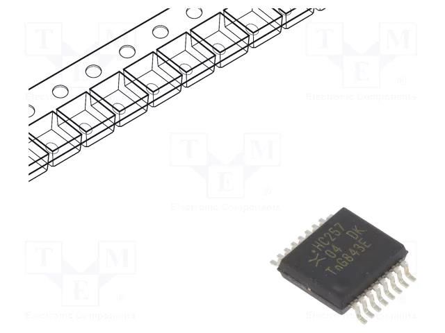 IC: digital; multiplexer; Ch: 4; IN: 2; CMOS; SMD; SSOP16; 2÷6VDC; HC NEXPERIA 74HC257DB.112