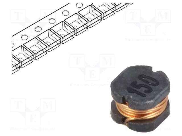 Inductor: wire; SMD; 15uH; 235mΩ; ±20%; 4x4.5x3.2mm; 850mA TRACO POWER TCK-131