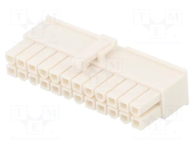 Connector: wire-wire/PCB; plug; female; PIN: 24; Mini-Fit Jr; 600V MOLEX MX-39-01-2245