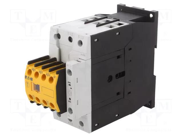 Contactor: 3-pole; NO x3; Auxiliary contacts: NC x2,NO x2; 50A EATON ELECTRIC DILMS50-22-110VAC