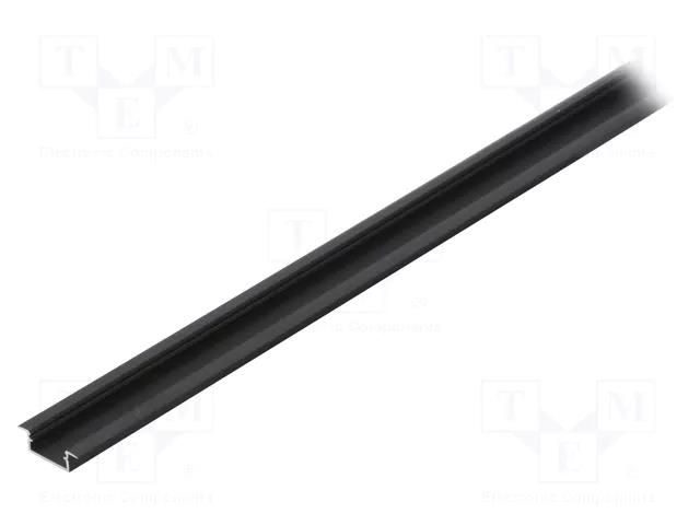 Profiles for LED modules; black; L: 1m; BEGTIN12; aluminium TOPMET TOP-BEGTIN12/BK-1M