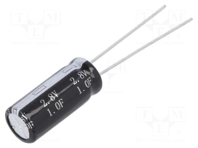 Supercapacitor; THT; 1F; 2.8VDC; Ø8x19mm; 200mΩ; -40÷65°C BIGCAP BRP002R8L105FB