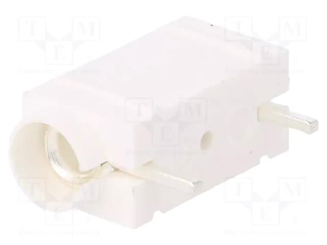 Connector: 4mm banana; socket; 10A; 250VDC; white; silver plated DELTRON 571-0600