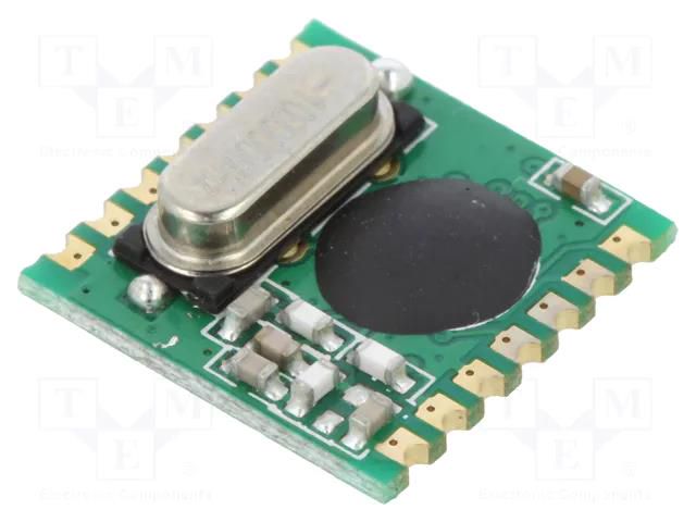 Module: RF; FM transmitter; FSK; 433.92MHz; SPI; 2.2÷5.4VDC; 8dBm HOPE MICROELECTRONICS RFM02-433S1