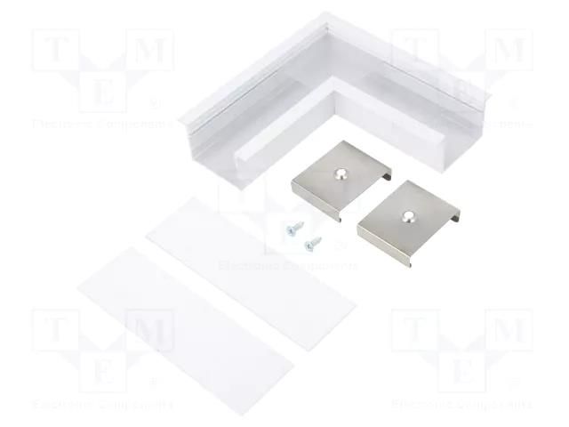 Connector 90°; white; aluminium; VARIO30-07 TOPMET TOP-V4790001