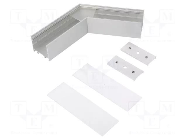 Connector 120°; silver; aluminium; anodized TOPMET TOP-V4690020