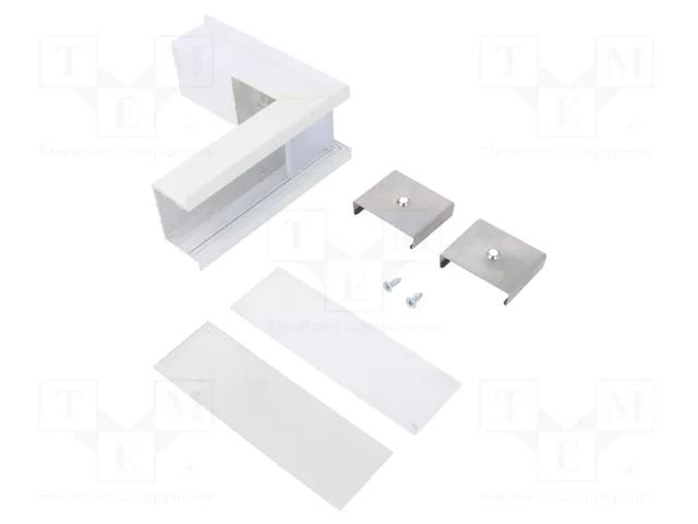 Connector 270°; white; aluminium; VARIO30-07 TOPMET TOP-V4830001